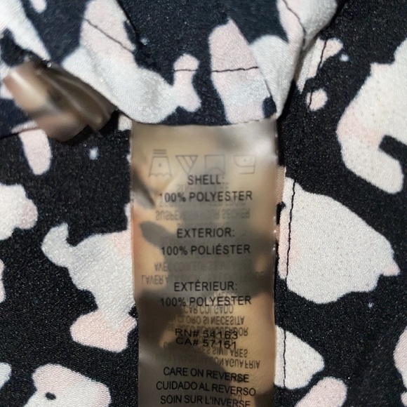 Karl Lagerfeld Paris Print Button Down Blouse, M - Picture 9 of 9